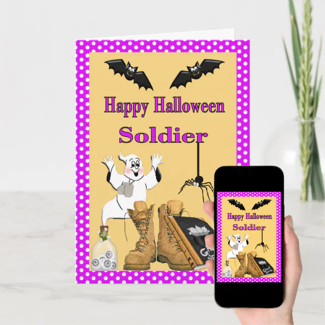 Military Halloween Card for Soldier (Downloadable)
