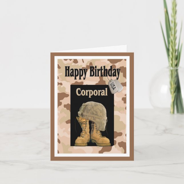 Military Happy Birthday Card (Front)