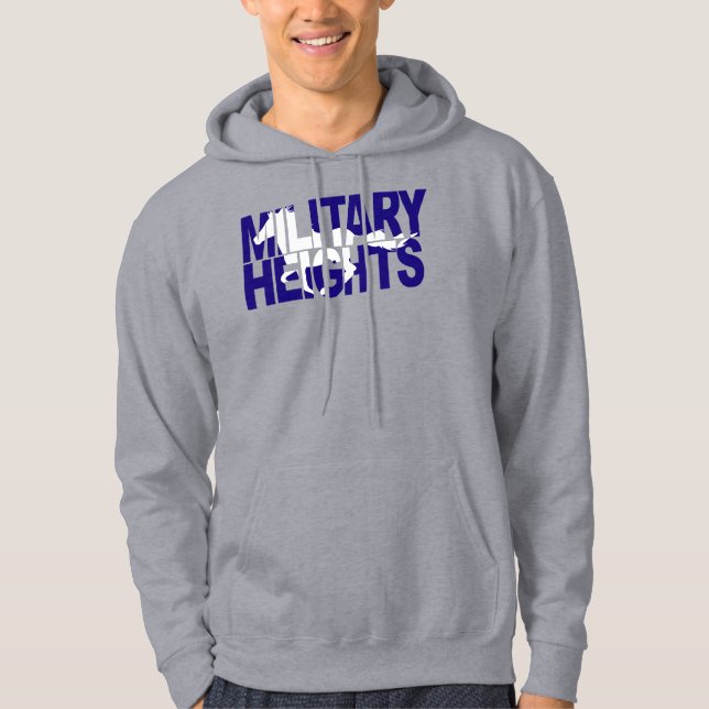 Military Heights Mustangs T-Shirt Hoodie (Front)