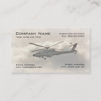 Military Helicopter Business Card by BusinessCardsCards at Zazzle
