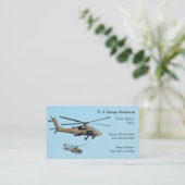 Military Helicopter Business Card (Standing Front)