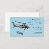 Military Helicopter Business Card (Front/Back)