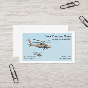 Military Helicopter Business Card