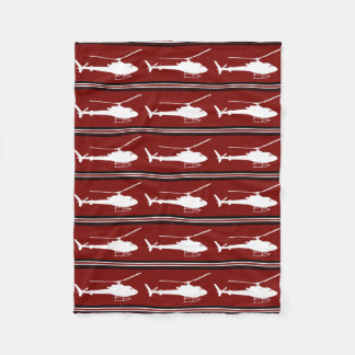 Military Helicopter Fleece Blanket