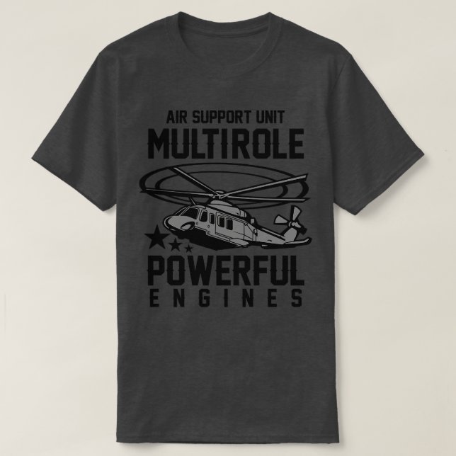 MILITARY HELICOPTER SUPPORT UNIT T-Shirt (Design Front)