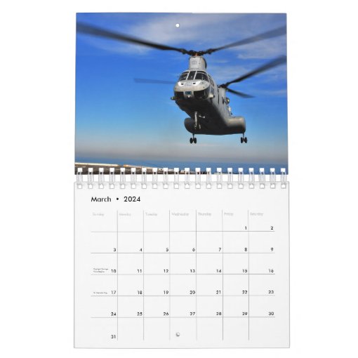 Military Helicopters Calendar Zazzle