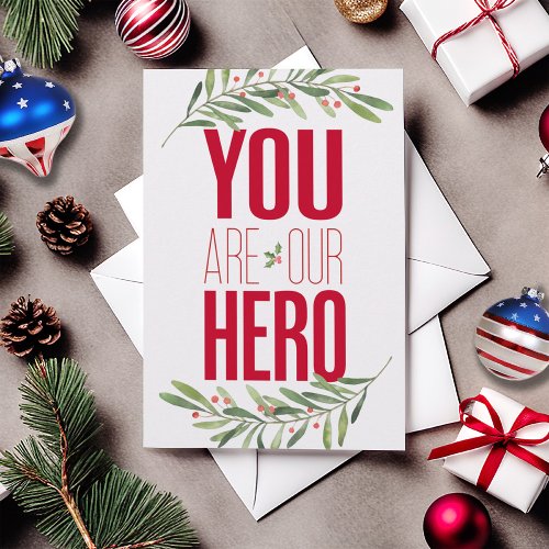 Military Hero Air Force Family Merry Christmas  Card