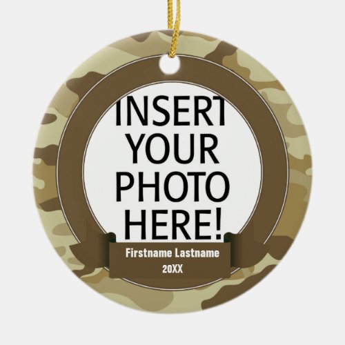 Military Hero _ Camo SINGLE_SIDED Ceramic Ornament