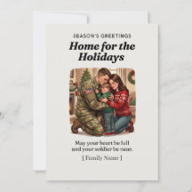 Military Home for Holidays Christmas Card