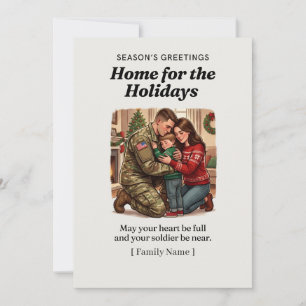 Military Home for Holidays Christmas Card