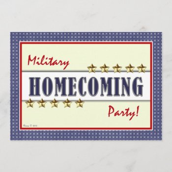 Military Homecoming Stars Party Invitation by xgdesignsnyc at Zazzle