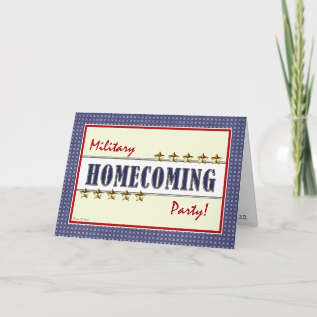 Military Homecoming Stars Party Invitation (Front)