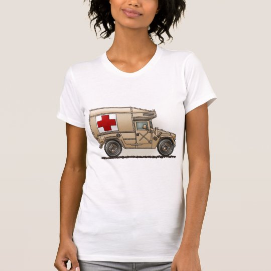 Military Hummer Ambulance Ladies Tank Top
