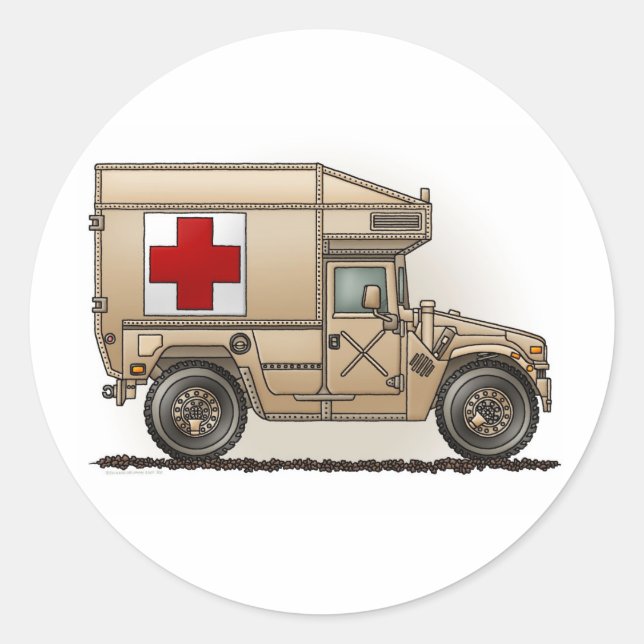 Military Hummer Ambulance Sticker (Front)