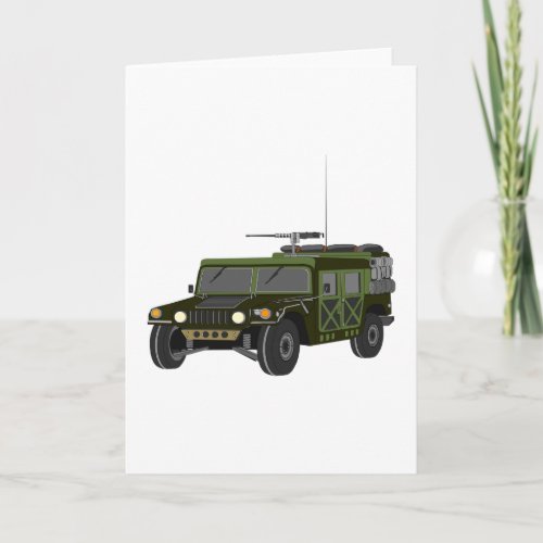 Military Hummer Greeting Cards