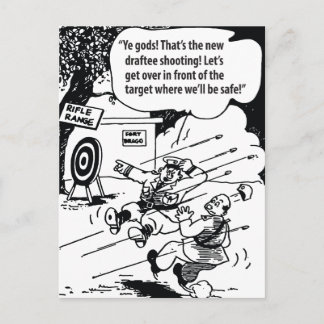 Military Humor, Safe Place, Funny Vintage Postcard