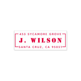 Military Inspired Rectangular Return Address Self-inking Stamp