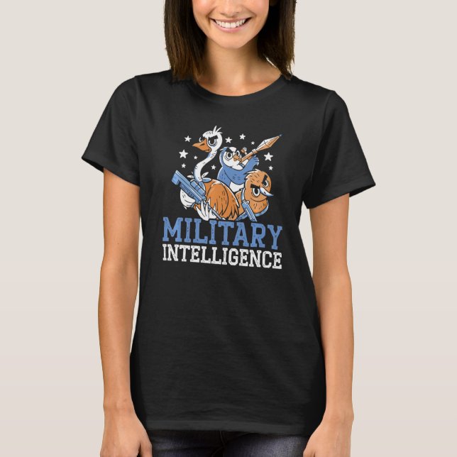 Military Intelligence Bird Conspiracy Theory   T-Shirt (Front)