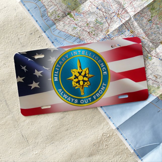 Military Intelligence  License Plate (In Situ)