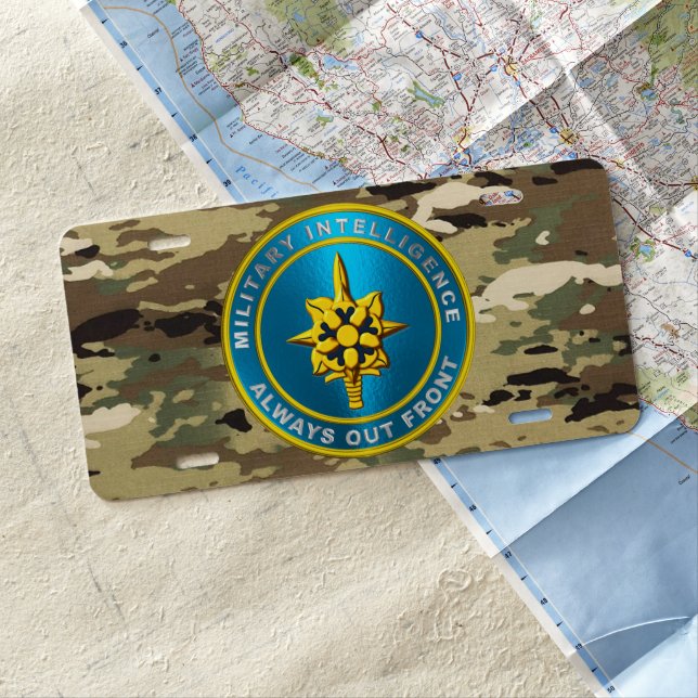 Military Intelligence  License Plate (In Situ)