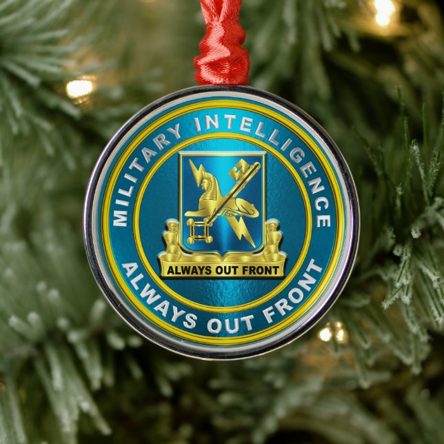 MILITARY INTELLIGENCE METAL ORNAMENT (Tree)