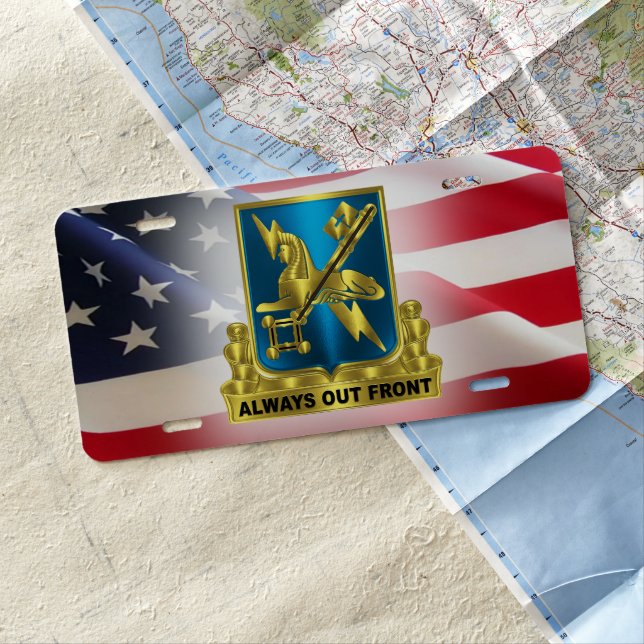 Military Intelligence MI License Plate (In Situ)