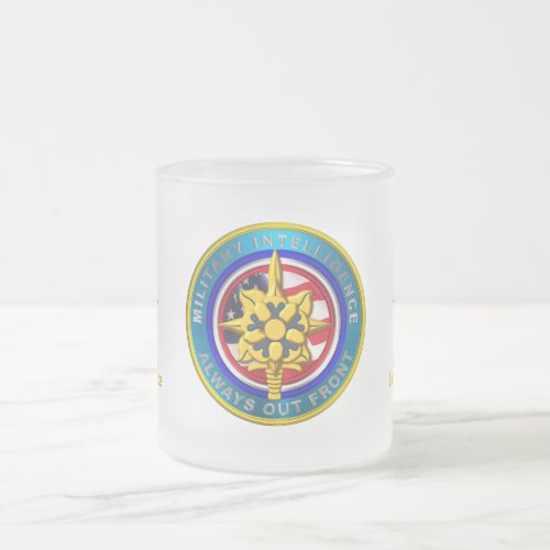 Military Intelligence Veteran   Frosted Glass Coffee Mug