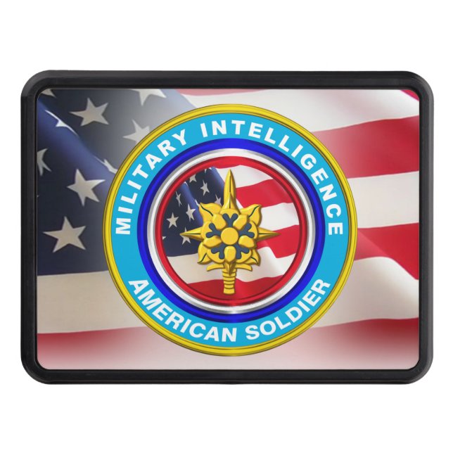 Military Intelligence Veteran Keepsake Hitch Cover (Front)