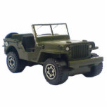 Military Jeep Ornament<br><div class="desc">5" x 7" acrylic photo sculpture ornament with an image of a military Jeep. See matching acrylic photo sculpture keychain,  magnet and sculpture. See the entire Patriotic 40s Ornament collection in the SPECIAL TOUCHES | Party favors section.</div>