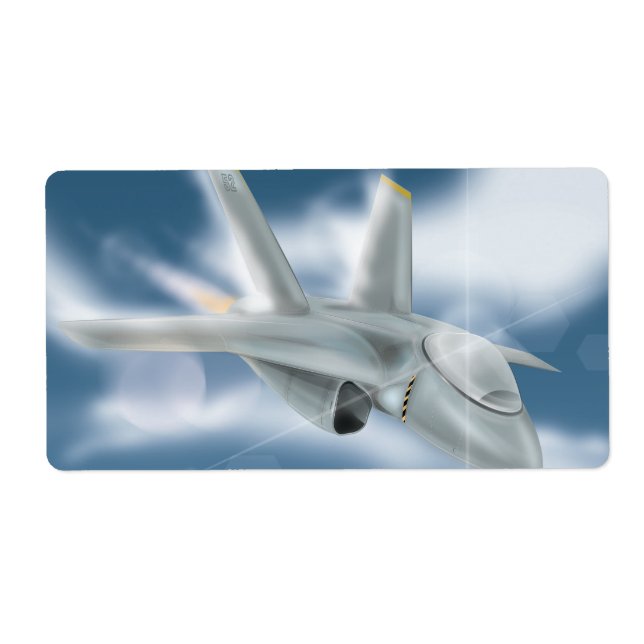 Military Jet Aircraft Label (Front)