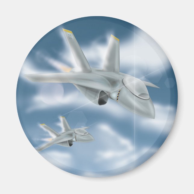 Military Jet Aircraft Magnet (Front)