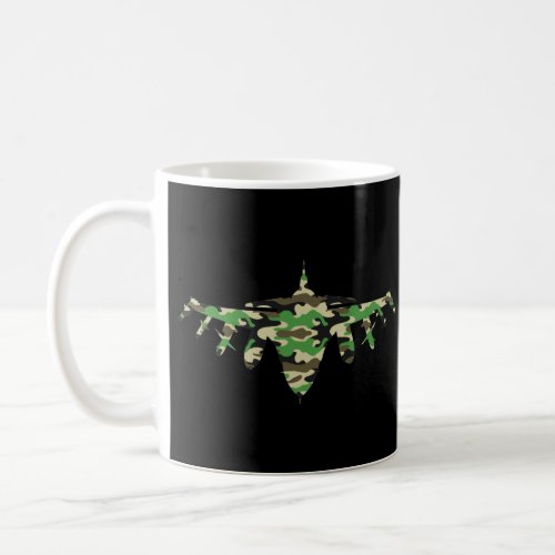 Military Jet camouflage fighter aircraft silhouett Coffee Mug