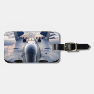 Military jet luggage tag