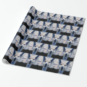 Military jet wrapping paper