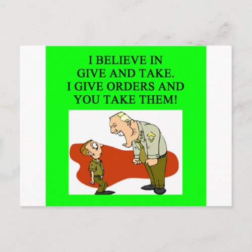 military joke postcard
