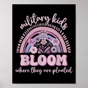 Military Kid Dandelion Bloom Where Theyre Planted  Poster