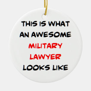 military lawyer, awesome ceramic ornament