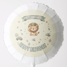 Military Lion First Birthday Helium Balloon