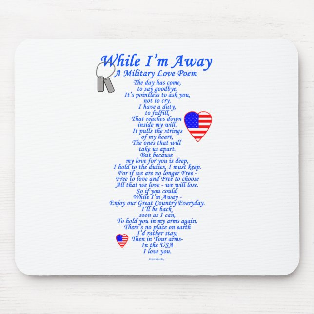 Military Love Poem Mouse Pad (Front)