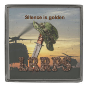 Military LRRPS air force recon army marines navy Gunmetal Finish Lapel Pin