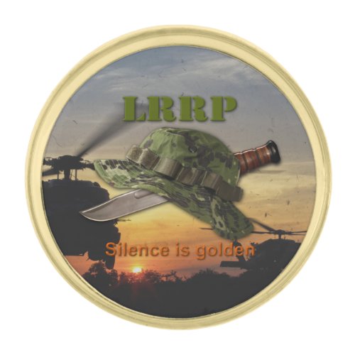 Military LRRPS LRRP recon army marines navy Gold Finish Lapel Pin