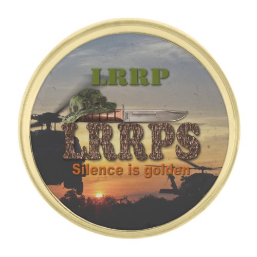 Military LRRPS LRRP recon army marines navy Gold Finish Lapel Pin