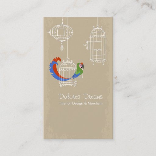 Customizable Military Macaw Business Cards
