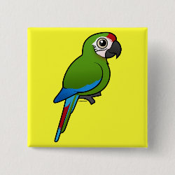Birdorable Military Macaw Square Button
