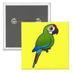 Birdorable Military Macaw Square Button