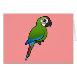 Birdorable Military Macaw Greeting Card