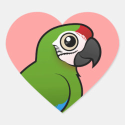 Birdorable Military Macaw Heart Sticker