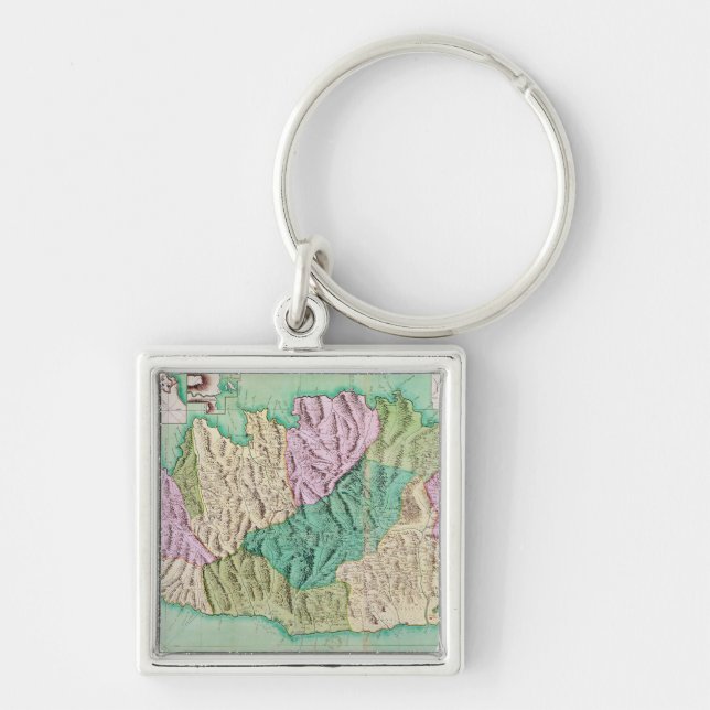 Military map of Corsica, 1768 Keychain (Front)