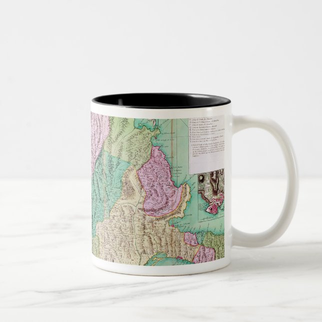 Military map of Corsica, 1768 Two-Tone Coffee Mug (Right)