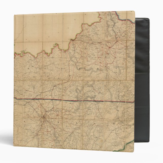 Military Map of the States of Kentucky Binder (Front/Inside)